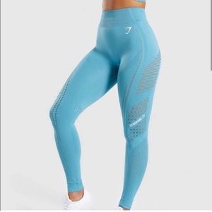 Gymshark Teal Flawless Knit High Waisted Leggings